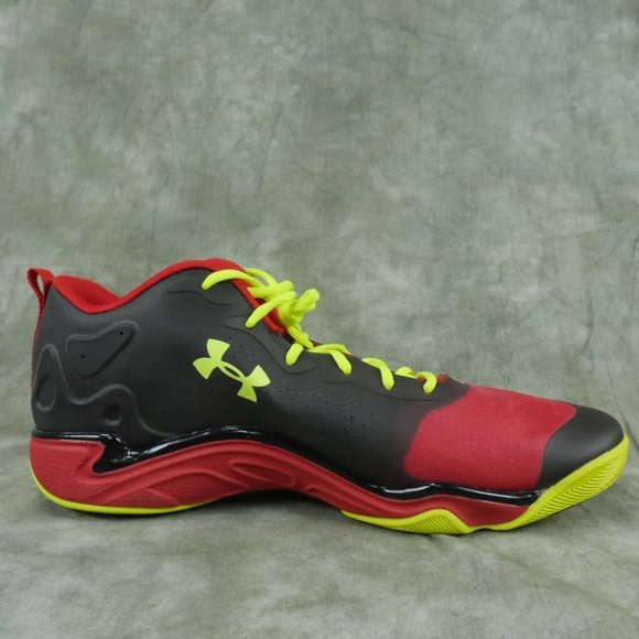 UNDER ARMOUR MICRO G ANATOMIX SPAWN 2 LOW BB RED/BLACK 1248856 NWOB SZ 18 ANB - Picture 5 of 11